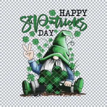 Gnome Irish Shamrock Happy St Patricks Day SVG, PNG, DXF, EPS for Cricut, Craft Projects or More - Download Now