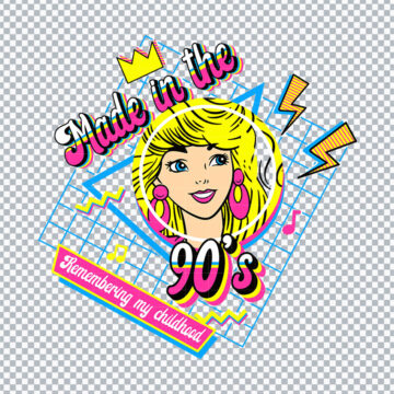 90's Barbie Girl SVG PNG, DXF, EPS for Cricut, Printing or more - Instant Download