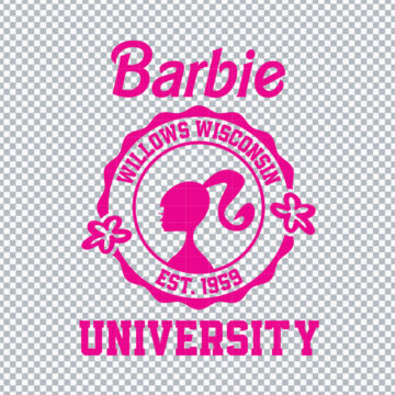 Barbie University SVG, PNG, DXF, EPS for Cricut, DIY Crafts or more - No Registration Needed