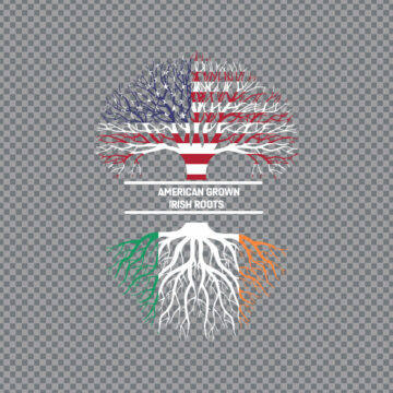 American Grown Irish Roots St.Patrick SVG, PNG, DXF, EPS for Cricut, DIY Crafts or More - Instant Access
