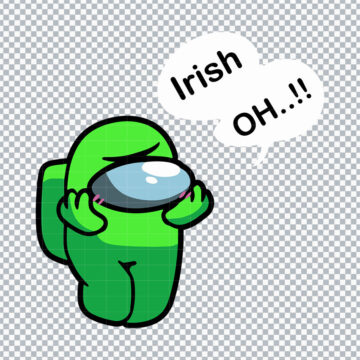 Among Us Irish Oh St Patrick's Day SVG, PNG, DXF, EPS for Cricut, Printing or More - Instant Download