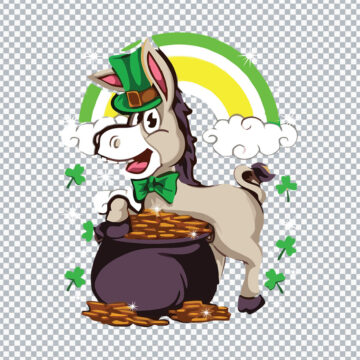 Baby Horse Rainbow Saint Patrick SVG, PNG, DXF, EPS for Cricut, DIY Crafts or More - Instant Access