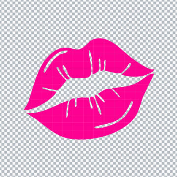 Barbie Lips Silhouette SVG, PNG, DXF, EPS for Silhouette, DIY Crafts or more - High Resolution