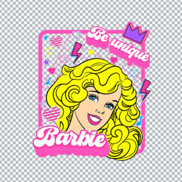 Be Unique Barbie Girl SVG,, PNG, DXF, EPS for Cricut, Craft Projects or more - Instant Download