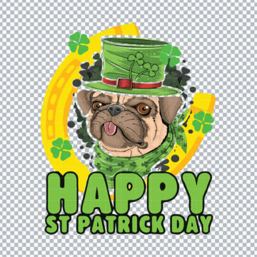 Bulldog Haqppy St Patricks Day SVG, PNG, DXF, EPS for Sublimation, Printing or More - Ready to Download