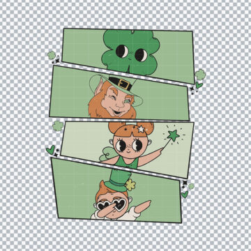 Cartoon Lucky Happy St Patricks Day SVG, PNG, DXF, EPS for Cricut, T-Shirt Printing or More - Easy Download