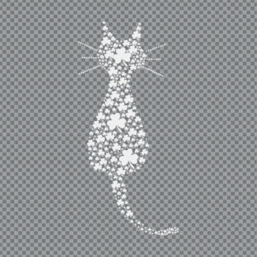 Cat Clover leaf St Patricks Day SVG, PNG, DXF, EPS for Graphic Design, Craft Projects or More - Printable Files