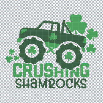 Crushing Shamrocks St Patricks Day SVG, PNG, DXF, EPS for Printing, Craft Projects or More - One-Click Download