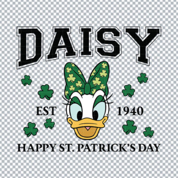 Daisy Duck Happy St.Patrick's Day SVG, PNG, DXF, EPS for Digital Design, Printing or More - Printable Designs
