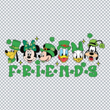 Disney Friends Saint Patrick's Day SVG, PNG, DXF, EPS for Cricut, Card Making or More - No Signup Required