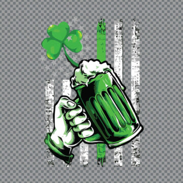 Drinking Beer St Patricks Day SVG, PNG, DXF, EPS for Cricut, Laser Cutting or More - Download Free