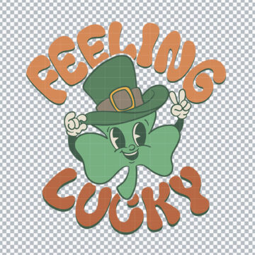 Feeling Lucky Saint Patricks Day Svg SVG, PNG, DXF, EPS for Cricut, Handmade Crafts or More - Instant Digital Download
