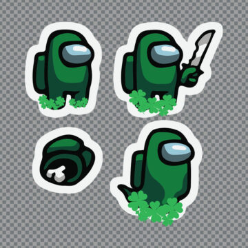 Funny Among Us St.Patricks Day SVG, PNG, DXF, EPS for Silhouette, Craft Cutting or More - Quick File Access