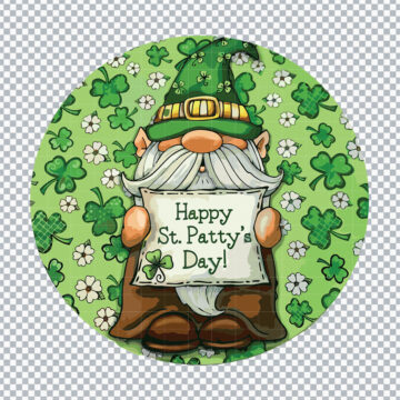 Gnome Happy St.Patrick's Day SVG, PNG, DXF, EPS for Vector Design, Craft Projects or More - Printable Files