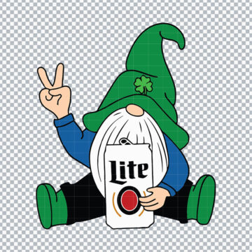 Gnome Lite St Patrick Day SVG, PNG, DXF, EPS for Vector Editing, Craft Projects or More - Printable Designs