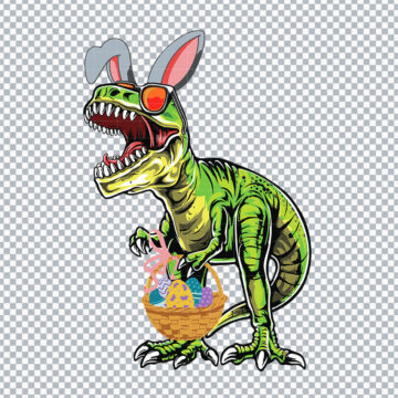 Happy Easter Day Dinosaur St Patrick SVG, PNG, DXF, EPS for Printing, Graphic Design or More - 300 DPI Resolution
