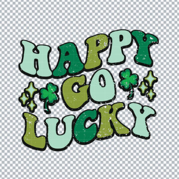 Happy Go Lucky St Patricks Day SVG, PNG, DXF, EPS for Printing, Digital Design or More - No Login Required