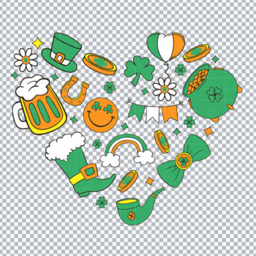 Heart Lucky Charm St Patricks Day SVG, PNG, DXF, EPS for Printing, Design Projects or More - No Signup Required