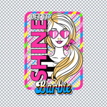 Let It Shine Barbie SVG, PNG, DXF, EPS for Cricut, Scrapbooking or more - Printable Designs