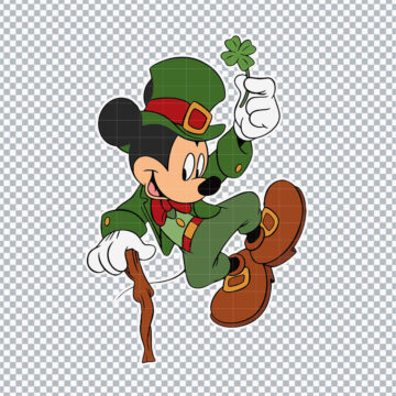 Mickey Leprechaun Shamrock St Patricks Day SVG, PNG, DXF, EPS for Crafting, Printing or More - Free Design Download