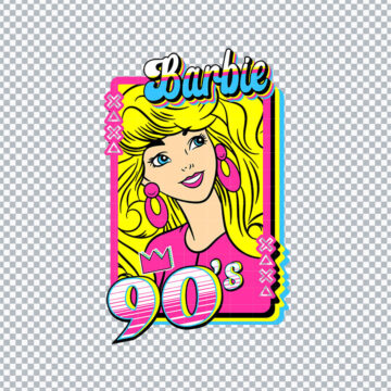 Retro Barbie 90's SVG, PNG, DXF, EPS for Silhouette, Craft Projects or more - No Login Required