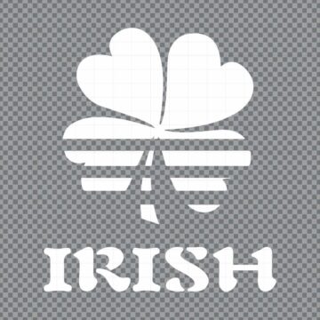 Irish Four Leaf Clover For St Patricks Day SVG, PNG, DXF, EPS for Clipart, DIY Crafts or More - Editable Files
