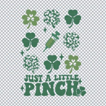 Just A Little Pinch St Patricks Day SVG, PNG, DXF, EPS for Cricut, Silhouette or More - Free Download