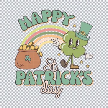 Leprechaun Shamrock Happy St.Patricks Day SVG, PNG, DXF, EPS for Sublimation, Printing or More - Ready to Download