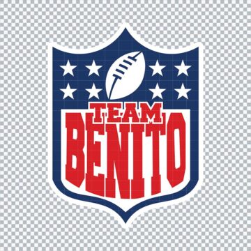 Team Benito Bad Bunny Rugby Nfl Logo SVG, PNG, DXF, EPS, AI for Clipart, DIY Crafts or More - Digital Download