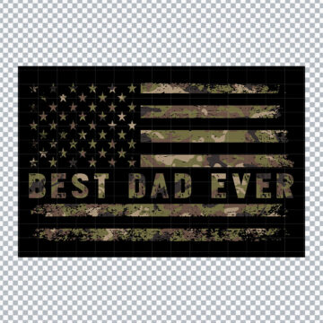 Best Dad Ever American Flag PNG for Printable, Scrapbooking or More - Ready to Print