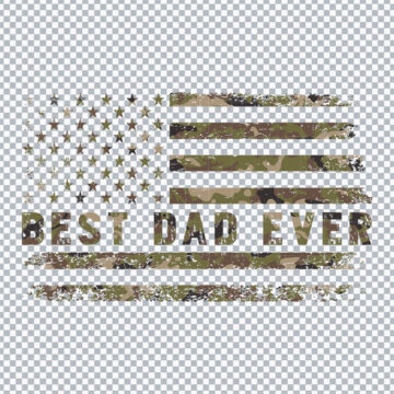 Best Dad Ever Us American Flag PNG for DTF Printer, DIY Crafts or More - High Resolution