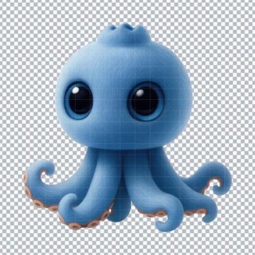 Bluberini Octopussini Italian Brainrot PNG for Sticker Printing, DIY Crafts or More - Quick Download
