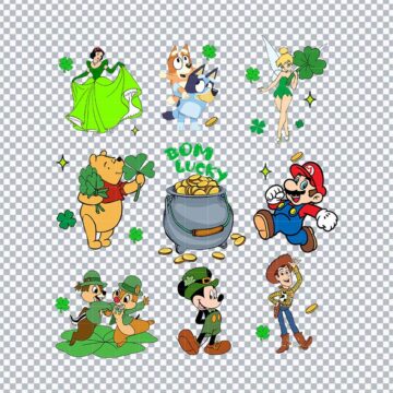 Bom Lucky Disney St Patrick's Day PNG for DTF Printing, T-Shirt or More - Printable Files