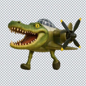 Bombardilo Crocodilo Italian Brainrot PNG for Printable, Card Making or More - Ready to Use