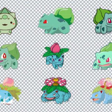 Bulbasaur Pokemon SVG, PNG, DXF, EPS for Silhouette, Craft Projects or More - Digital Download