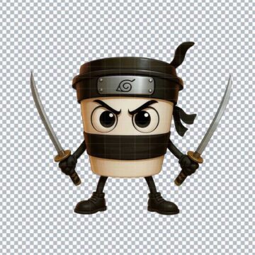 Cappuccino Assassino Italian Brainrot PNG for DTF Printer, DIY Crafts or More - High-Res 300DPI
