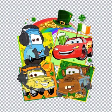 Cars St Patrick's Day PNG for Printable, DIY Crafts or More - Multi-Format Files