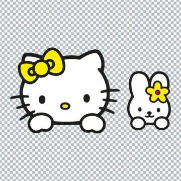 Cathy Bunny and Hello Kitty Cute Friends SVG, PNG, DXF, EPS for Cricut, Printing or More - Instant Download