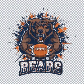 Chicago Bears Mascot NFL PNG for T-Shirt Printing, DIY Crafts or More - Digital Download