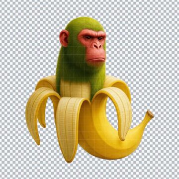 Chimpanzini Bananini Brainrot PNG for Cricut, Sublimation or More - No Sign Up Required