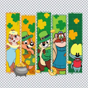 Chip and Dale St Patrick's Day PNG for Printable, Scrapbooking or More - Ready to Cut