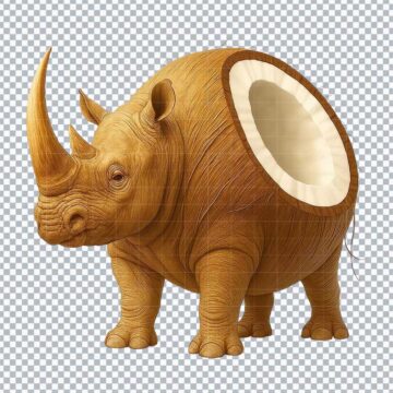 Cocosino Rhino Italian Brainrot PNG for Cricut, Iron On or More - Free Printable Designs