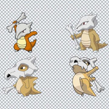 Cubone Pokemon SVG, PNG, DXF, EPS for Laser Cutting, DIY Crafts or More - Ready to Use
