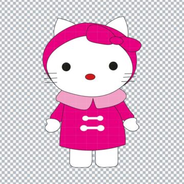 Cute Cat Hello Kitty Bow SVG, PNG, DXF, EPS for Cricut, Sublimation or More - Digital Download