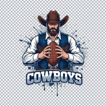 Dallas Cowboys Mascot NFL PNG for Heat Transfer, T-Shirt Printing or More - Printable Designs