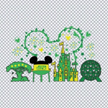 Disney Shamrock Saint Patrick's Day PNG for Cricut, Sublimation or More - No Sign Up Required
