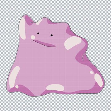 Ditto Pokemon SVG, PNG, DXF, EPS for Laser Cutting, DIY Crafts or More - Ready to Use