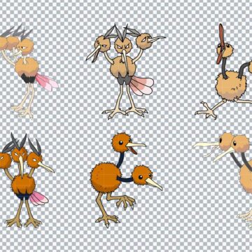 Dodrio Pokemon SVG, PNG, DXF, EPS for Graphic Design, Vector Design or More - Ready to Print