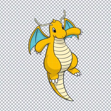 Dragonite Pokemon SVG, PNG, DXF, EPS for Cricut, Vinyl Cutting or More - Printable Files