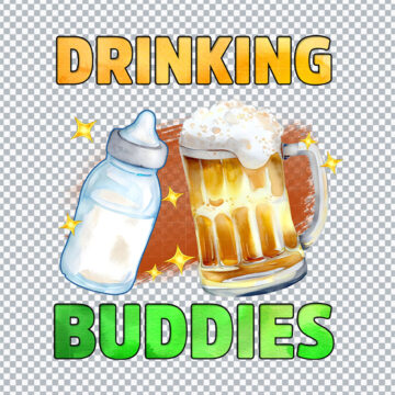 Drinking Buddies Dad PNG for Silhouette, Sticker Printing or More - Printable Designs